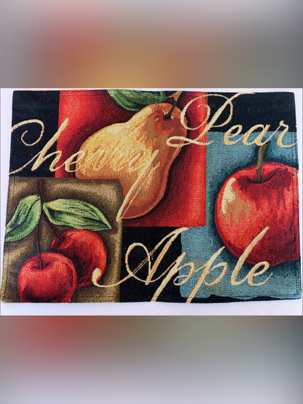 Five (5) Croft & Barrow Fruit Motif Table Mats